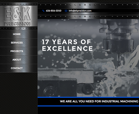 EK Precision Website Cover