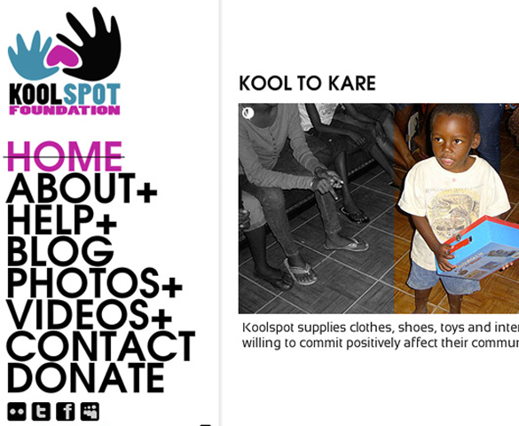 Kool Spot Foundation Website Cover