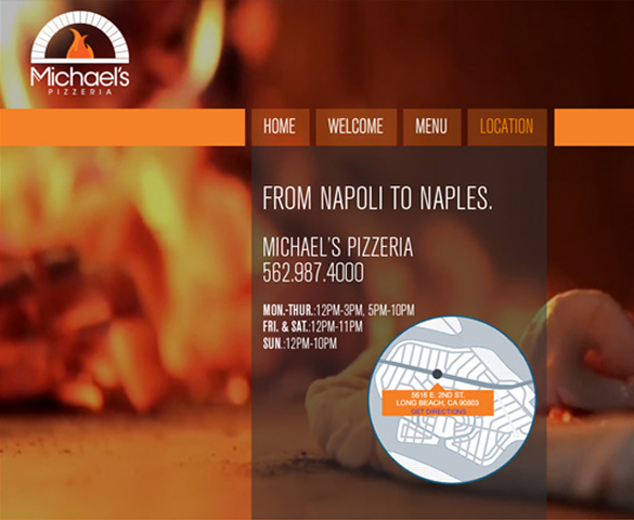 Michael's PIzzeria Website Cover